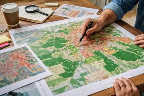 So interpretieren Sie Flächennutzungs- & Grünraumkarten im Relocheck Lage-Report